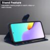 Pikkme Flip Cover Leather Finish | Inside TPU with Card Pockets | Wallet Stand and Shock Proof | Complete Protection Flip Case for Redmi 12 5G / Poco M6 Pro 5G(Blue)