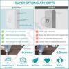 Plantex Stainless Steel Self-Adhesive Multipurpose Bathroom Shelf with Hooks/Towel Holder/Rack/Bathroom Accessories-Wall Mount - Pack of 4 (Chrome)