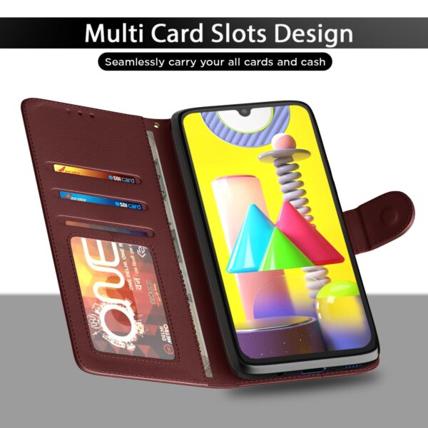 1775189575_Pikkme-Flip-Cover-for-Samsung-Galaxy-M30s-M21-M21-2021-Leather-Finish-Inside-TPU-with-Card-Pockets-Wallet-Stand-and-Shock-Proof-Complete-Protection-Flip-CaseBrown.jpg Pikkme Flip Cover for Samsung Galaxy M30s / M21 / M21 2021 Leather Finish | Inside TPU with Card Pockets | Wallet Stand and Shock Proof | Complete Protection Flip Case(Brown)