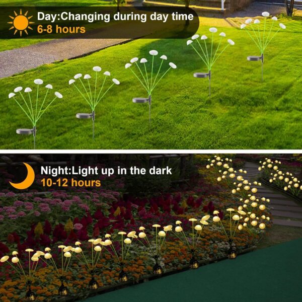 Solar Light Garden Waterproof Outdoor Swaying by Wind Firefly LED for Patio Yard Farmhouse Home Decor Light (8 LED Light with Colour Box)