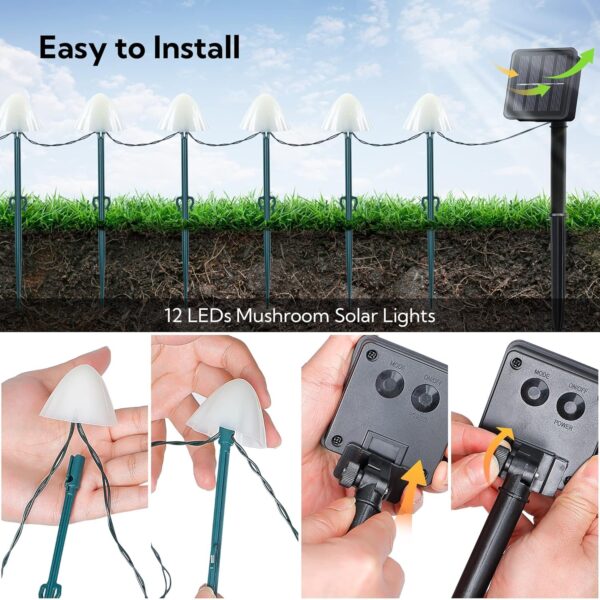 Solar Light Garden Waterproof Outdoor Swaying by Wind Firefly LED for Patio Yard Farmhouse Home Decor Light (8 LED Light with Colour Box)