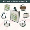 DOUBLE R BAGS Eco-Friendly, Reusable & Multi-Purpose Cotton Canvas Bag With Reinforced Handles For Kitchen Essentials Grocery, Fruits And Vegetables (Pack of 4, All Mix)