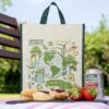 DOUBLE R BAGS Eco-Friendly, Reusable & Multi-Purpose Cotton Canvas Bag With Reinforced Handles For Kitchen Essentials Grocery, Fruits And Vegetables (Pack of 4, All Mix)