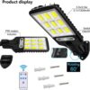 180W LED Solar Street Light Outdoor 10000LM IP65 Waterproof Solar Security Light, Motion Sensor and Remote, Solar Flood Light for Outdoor Yard, Garden, Terrace (Pack of-1)