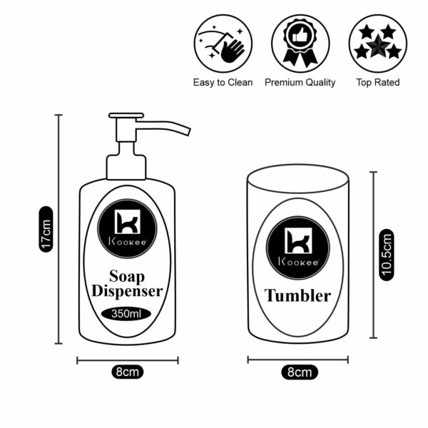 1775196930_Kookee-Ceramic-Bathroom-Set-–-Stylish-2-Piece-Bath-Accessories-Kit-with-Soap-Dispenser-Toothbrush-Holder-–-Modern-Designer-Decor-for-Home-Guest-Bathrooms-Black-11118.jpg Kookee Ceramic Bathroom Set – Stylish 2 Piece Bath Accessories Kit with Soap Dispenser, Toothbrush Holder – Modern & Designer Decor for Home & Guest Bathrooms, Black (11118)