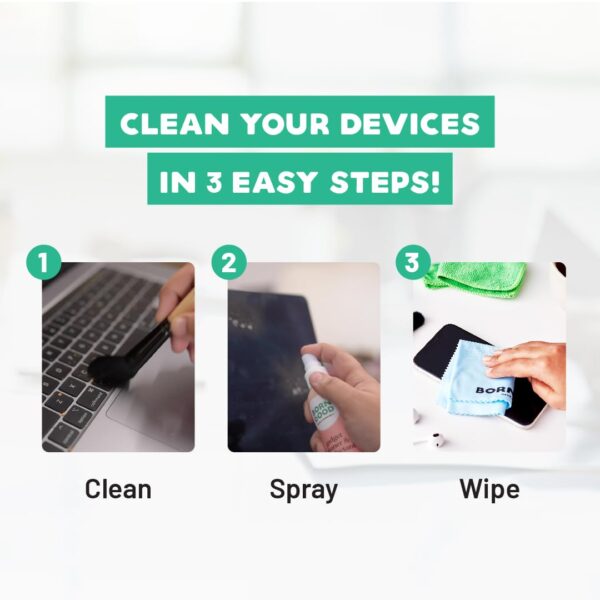 1775197230_Born-Good-4-in-1-Plant-Based-Electronics-Gadget-Disinfectant-Cleaner-Kit-Non-Toxic-Formula-for-Laptop-Smartphone-Monitor-Tablet-Camera-TVs-2-Microfiber-Cloths-Soft-Brush-100ml.jpg Born Good 4-in-1 Plant-Based Electronics & Gadget Disinfectant Cleaner Kit - Non-Toxic Formula for Laptop, Smartphone, Monitor, Tablet, Camera, TVs - 2 Microfiber Cloths & Soft Brush (100ml)