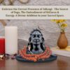 JD FRESH 3 Inch Adiyogi Statue with Rudraksh Mala/Resin Car Dashboard Idols/Lord Shiva for Pooja/Shivratri Gift/Decor/Shiv Murti/Mahadev Statues/Decorative Items for Home/Office(Black)