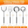 1775205997_Zollyss-Stainless-Steel-Kitchen-Set-4-Piece-Cooking-Utensils-with-Ladle-Solid-Slotted-Turner-Skimmer-Heat-Resistant-Dishwasher-Safe.jpg Zollyss Stainless Steel Kitchen Set | 4-Piece Cooking Utensils with Ladle, Solid & Slotted Turner, Skimmer | Heat Resistant & Dishwasher Safe
