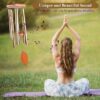 Wind Chimes for Balcony Home Decor – 6 Rod Metal Pipes with Wooden Top – Melodious Sound, Positive Energy, Vastu Gift for Garden, Patio, Meditation & Pooja Room (Multicolor)