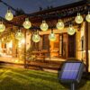 Sinbyuer 20 LED Solar Globe String Lights – Waterproof Outdoor Fairy Lights with 8 Modes | Warm White Decorative Lights for Garden, Patio, Balcony & Festive Decor