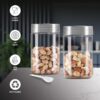 1775214069_MILTON-Steel-Seal-500-Plastic-Storage-Jar-and-Container-Set-of-6-490ml-each-Airtight-Steel-Lid-BPA-Free-Containers-with-Spoon-For-Kitchen-Storage-Grocery-Organising-Multipurpose-Modular-Clear.jpg MILTON Steel Seal 500 Plastic Storage Jar and Container Set of 6, 490ml each, Airtight Steel Lid & BPA Free Containers with Spoon For Kitchen Storage, Grocery Organising, Multipurpose Modular, Clear
