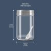 1775214070_MILTON-Steel-Seal-500-Plastic-Storage-Jar-and-Container-Set-of-6-490ml-each-Airtight-Steel-Lid-BPA-Free-Containers-with-Spoon-For-Kitchen-Storage-Grocery-Organising-Multipurpose-Modular-Clear.jpg MILTON Steel Seal 500 Plastic Storage Jar and Container Set of 6, 490ml each, Airtight Steel Lid & BPA Free Containers with Spoon For Kitchen Storage, Grocery Organising, Multipurpose Modular, Clear