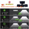 Homehop Solar Wall Lights for Outdoor Waterproof, Motion Sensor Light for Home Security for Garage Driveway, Patio, Porch, Entrance and Doorway (Cool White,No Remote) Pack of 2