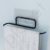 Plantex Self Adhesive Napkin Holder for wash Basin Hand Towel Holder/Towel Hanger for Bathroom Accessories – Pack of 1 (Black)