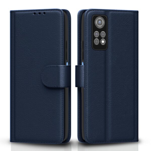 Pikkme Flip Cover Leather Finish | Inside TPU with Card Pikkme Flip Cover Leather Finish | Inside TPU with Card Pockets | Wallet Stand and Shock Proof | Complete Protection Flip Case for Redmi Note 11 / Note 11s(Blue)