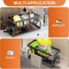 1775230507_Kitchen-Sink-Organizer-Stainless-Steel-Sponge-Holder-with-Drain-Tray-Dish-Wash-Scrubber-Soap-Stand-Rustproof-Sink-Caddy-for-Kitchen-Counter-Brush-Towel-Holder.jpg Kitchen Sink Organizer Stainless Steel Sponge Holder with Drain Tray, Dish Wash Scrubber & Soap Stand, Rustproof Sink Caddy for Kitchen Counter, Brush Towel Holder