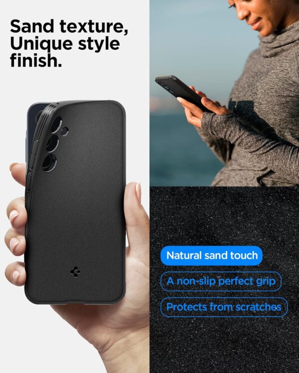 Spigen Essential Sand Blast | Samsung Galaxy A35 5G Case [Air Cushion Protection] [Flexible] Galaxy A35 5G Back Cover | TPU - Matte Black