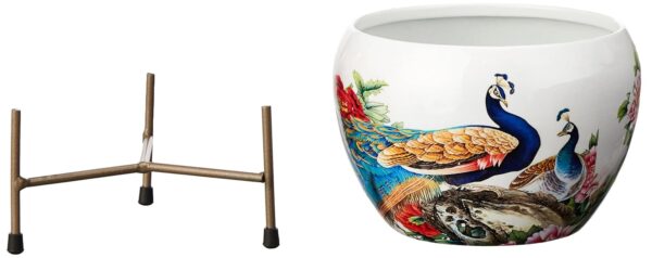 1775236164_Amazon-Brand-Solimo-Blossom-Flower-Planter-with-Tripod-Stand-Versatile-Indoor-Outdoor-Decor-Secure-Support-for-Pots.jpg Amazon Brand - Solimo Blossom Flower Planter with Tripod Stand | Versatile Indoor & Outdoor Decor | Secure Support for Pots