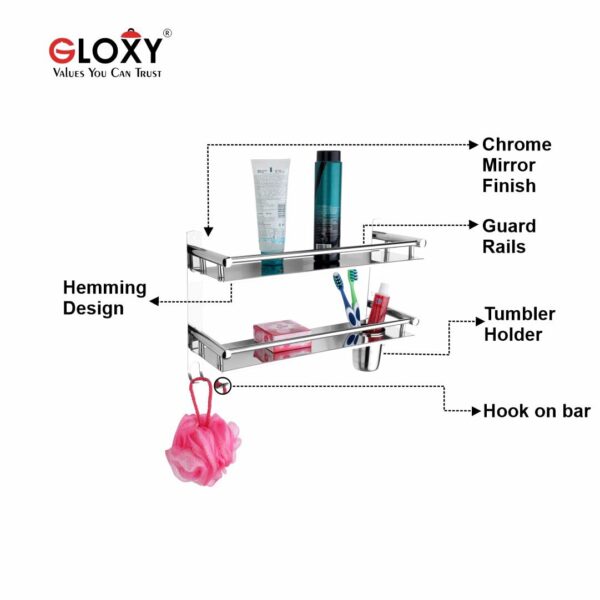 1775237321_GLOXY-ENTERPRISE-Stainless-Steel-2-Layer-Multipurpose-Use-Shelf-Organizer-Bathroom-Shelf-and-Rack-with-Toothbrush-Holder-Bathroom-Accessories.jpg GLOXY ENTERPRISE Stainless Steel 2 Layer Multipurpose Use Shelf Organizer Bathroom Shelf and Rack with Toothbrush Holder Bathroom Accessories