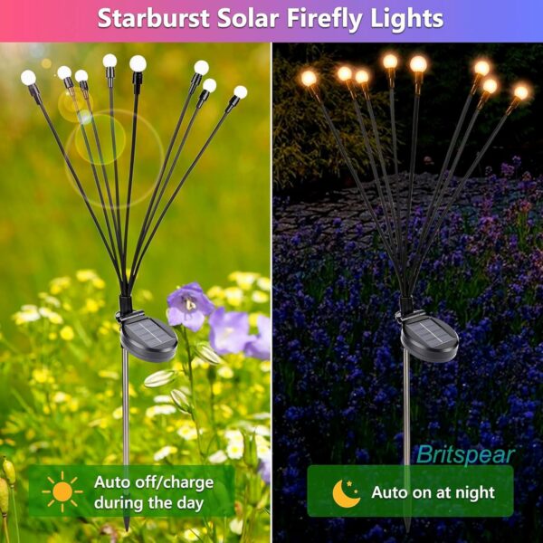 Solar Light for Outdoor Garden and Home, Waterproof Firefly Light Decor for Solar Balcony, Plant, Pot, Flower Decoration Light (2, Standard)