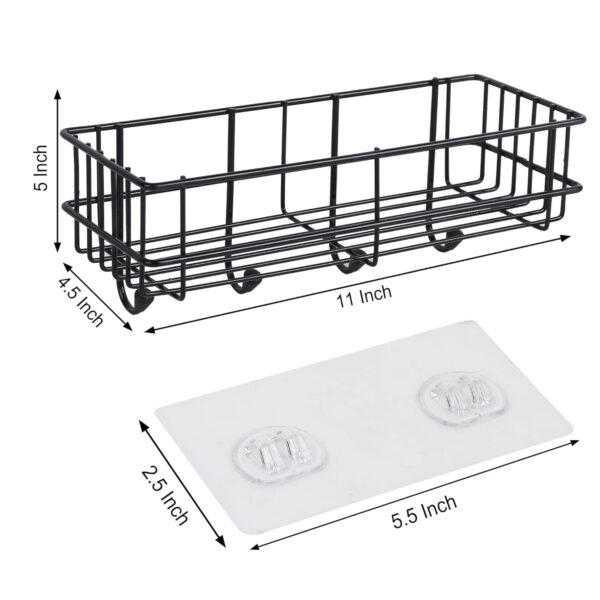 1775245432_2-Pack-Shelf-Adhesive-Bathroom-Storage-Organiser-Shelf-Washroom-Organizer-Accessories-Shelves-Kitchen-Storage-Rack-with-4-Hooks-for-Holding-Towel-Large.jpg 2-Pack Shelf Adhesive Bathroom Storage Organiser Shelf Washroom Organizer Accessories Shelves Kitchen Storage Rack with 4-Hooks for Holding Towel (Large)