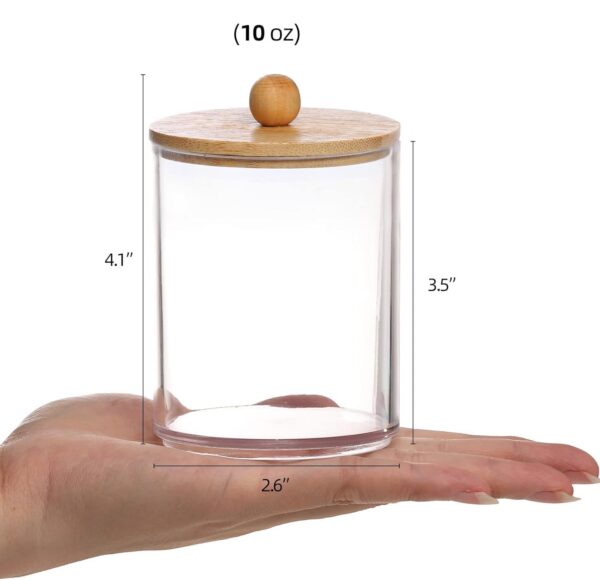 1775249563_Soko-2-Pack-Qtip-Holder-with-Bamboo-Lids-Cotton-Swab-Storage-Dispenser-Acrylic-Vanity-Countertop-Cosmetic-Makeup-Organizer-Bathroom-Canister-Accessories-Set-for-Ball-Pads-Floss-Earbud-2-PC.jpg Soko 2 Pack Qtip Holder with Bamboo Lids, Cotton Swab Storage Dispenser, Acrylic Vanity Countertop Cosmetic Makeup Organizer - Bathroom Canister Accessories Set for Ball, Pads, Floss, Earbud - 2 PC