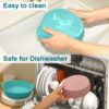 Air Fryer Silicon Tray Liners I Round Silicone Basket Baking Tray I Pot with Ear Handles I Nonstick Reusable Heat Resistant I Cooking Oven Fryer - Multicolor (8 inch, Pack of 2)