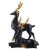Polyresin Set of 2 Dear showpiece for Home Decoration Items Table Décor Living Room Gift Boxes for Weddings, Parties, Housewarming for Home and Office Use (Black)