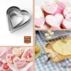 Cookie Cutters Shapes Baking Set, 12PCS Flower Round Heart Star Shape Biscuit Stainless Steel Metal Molds Cutters for Kitchen Baking Halloween Christmas Small Cookie Cutters
