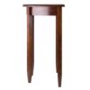 Contemporary Sheesham Wood Half Moon Bedside Table for Bedroom (Walnut Finish)