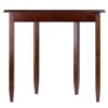 Contemporary Sheesham Wood Half Moon Bedside Table for Bedroom (Walnut Finish)