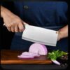 Upgraded Knife Set 2 Piece Premium Japanese High Carbon Stainless Steel Kitchen Knife Sets with Razor Sharp Knives Set for Kitchen(Silver)