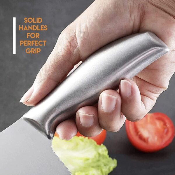Upgraded Knife Set 2 Piece Premium Japanese High Carbon Stainless Steel Kitchen Knife Sets with Razor Sharp Knives Set for Kitchen(Silver)