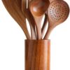 1775267143_CERAMIC-Wooden-Spoons-For-Cooking-6-Piece-Organic-Bamboo-Utensil-Set-With-Holder-Wood-Kitchen-Utensils-Spatula-Spoon-For-High-Heat-Stirring-In-Nonstick-Pots-Pans-Quality-Dark-Brown.jpg CERAMIC Wooden Spoons For Cooking 6 Piece Organic Bamboo Utensil Set With Holder Wood Kitchen Utensils Spatula Spoon For High Heat Stirring In Nonstick Pots & Pans Quality (Dark Brown)