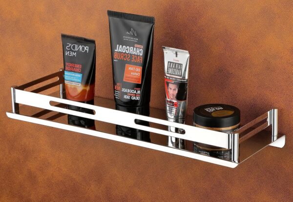 iSTAR 304 Stainless Steel Bathroom Shelf/Stand Kitchen Shelf/Bathroom Shelf and Rack/Bathroom Accessories Silver Stainless Steel Wall Shelf (12 X 5 Inches)