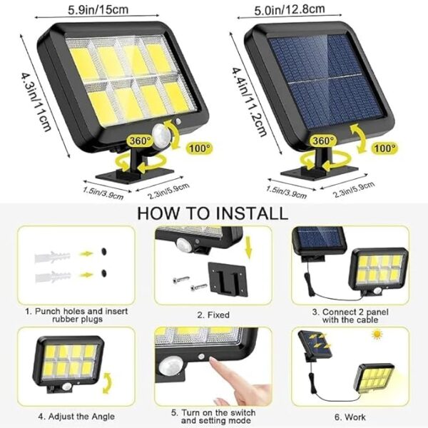 1775272033_Bright-Outdoor-Solar-Lights-with-Motion-Sensor-Solar-Powered-Wireless-Waterproof-Night-Spotlight-for-OutdoorGarden-Wall-Solar-Lights-for-Home-with-Remote.jpg Bright Outdoor Solar Lights with Motion Sensor Solar Powered Wireless Waterproof Night Spotlight for Outdoor/Garden Wall, Solar Lights for Home (with Remote)
