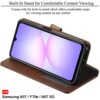 TheGiftKart Flip Back Cover Case for Samsung Galaxy M17e 5G / A07 / F70e / A07 5G | Dual-Color Leather Finish | Inbuilt Stand & Pockets | Wallet Style Flip Cover Case (Faux Leather, Brown & Coffee)