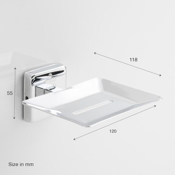 Aquarium Bath Soap Dish/Holder/Tray for Bathroom, Kitchen | Made with Stainless Steel 304 | PVD Rose Gold Finish | Ideal Bathroom Accessories for Bathroom | Astro (Chrome)