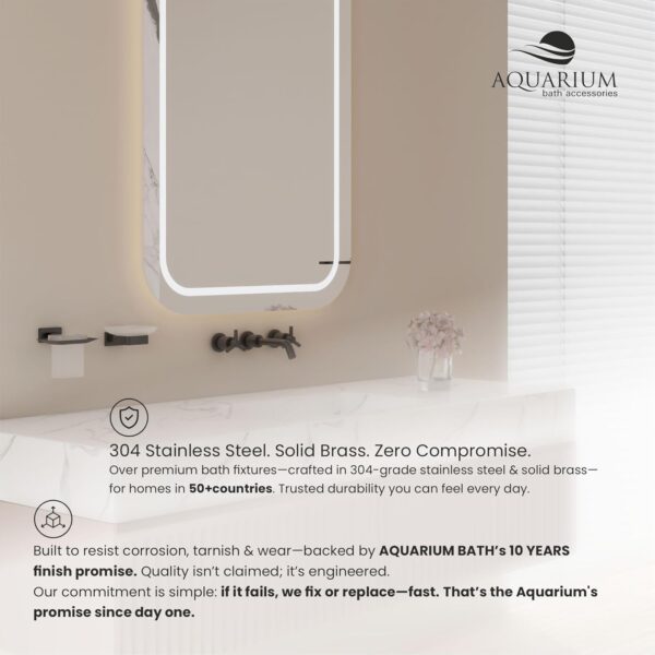 Aquarium Bath Soap Dish/Holder/Tray for Bathroom, Kitchen | Made with Stainless Steel 304 | PVD Rose Gold Finish | Ideal Bathroom Accessories for Bathroom | Astro (Chrome)