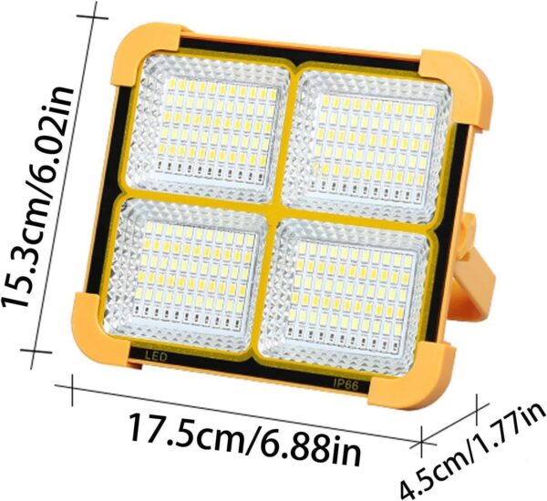 1775279826_100W-Solar-LED-Flood-Light-with-Remote-2400mAh-Battery-IP66-Waterproof-Outdoor-Security-Light-Solar-Powered-for-Garage-Garden-Farm-Camping.jpg 100W Solar LED Flood Light with Remote | 2400mAh Battery | IP66 Waterproof Outdoor Security Light | Solar Powered for Garage, Garden, Farm, Camping