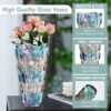 Nostrae by Ekhasa 100% Crystal Glass Vase Flower Pot for Home Decoration | Center Table Decorative Items | Thickened Transparent Glass Vase for Flowers. Bookshelf, Dinner Table & Premium Gift