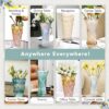 Nostrae by Ekhasa 100% Crystal Glass Vase Flower Pot for Home Decoration | Center Table Decorative Items | Thickened Transparent Glass Vase for Flowers. Bookshelf, Dinner Table & Premium Gift