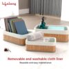 Lifelong Bathroom Organiser | 3 - Bamboo Makeup Basket, Countertop, Perfume Shelf & Water-Resistant Tray for Toiletries | Elegant & Functional Storage Solution for Counter & Table Accessories