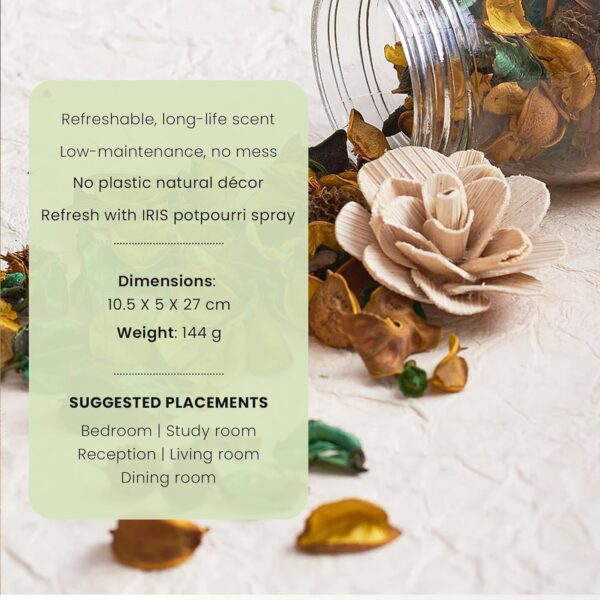 1775284801_IRIS-Jasmine-Home-Fragrance-Potpourri-140gm-Natural-Decoration-Mood-Enhancer-Perfect-for-Home-Decor-and-Gifts.jpg IRIS Jasmine Home Fragrance Potpourri (140gm) | Natural Decoration | Mood Enhancer | Perfect for Home Decor and Gifts