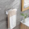 OrganizeMee (Self Adhesive) Napkin & Towel Holder for Hand Basin Towels, Washbasin Bathroom Hanger, Kitchen Sink Napkin Holder Accessories Rack Stand Without Drilling Cloth Hangers (White)