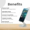 1775286545_PLIXIO-Smartphone-Stand-Mobile-Stand-Tabletop-Lightweight-Aluminum-Foldable-Adjustable-Height-Smartphone-Stand-Aluminum-Alloy-Stepless-360°-Rotation-Adjustment-Foldable.jpg PLIXIO Smartphone Stand, Mobile Stand, Tabletop, Lightweight, Aluminum, Foldable, Adjustable Height, Smartphone Stand, Aluminum Alloy, Stepless 360° Rotation Adjustment, Foldable
