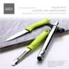 Ganesh Stainless Steel Gas Lighter with Knife & Peeler for Kitchen Use Restaurants Metal Gas Stove Lighter Regular Size Easy Grip, 3-Piece, Colour May Vary Colour