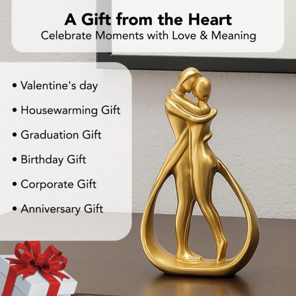Ekhasa Nostrae Resin Cute Couples Show Pieces for Home Decor Bed Room Decorative Items | Romantic Love Showpieces Gift Item for Anniversary Valentines Day | Tv Shelf Office Living Room Figurines