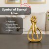 Ekhasa Nostrae Resin Cute Couples Show Pieces for Home Decor Bed Room Decorative Items | Romantic Love Showpieces Gift Item for Anniversary Valentines Day | Tv Shelf Office Living Room Figurines