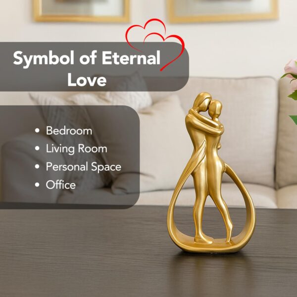 Ekhasa Nostrae Resin Cute Couples Show Pieces for Home Decor Bed Room Decorative Items | Romantic Love Showpieces Gift Item for Anniversary Valentines Day | Tv Shelf Office Living Room Figurines